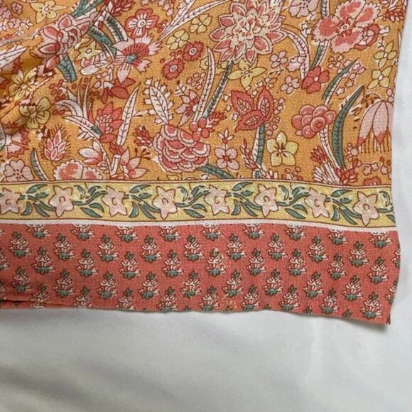 Cynthia Rowley Floral Tunic Mini Dress Flowy Boho 3/4 Sleeves Size M - Picture 3 of 9